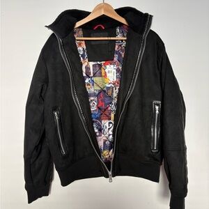 Men's Robert Graham Black Jacket with Graphic Lining